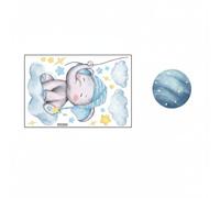 KinderCoring Glow Wall Sticker Glow in The Dark Elephant Wall Decal Nursery Wall Sticker Luminous Wall Art PVC Waterproof Removable Suitable for Kids Room