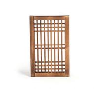 KinderCoring Panel Wooden Lattice Grid Backdrop Plaque with Decorative Slat Grid Fir Wood Suitable for Living Room entryway Classroom, 39.5cm X 25.5cm