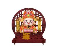 KinderCoring Tabletop Sign Chinese Year God of Blessings Table Figure Feng Shui Characters Unique Suitable for Gift Decoration, Shaking Head