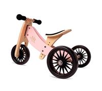 Kinderfeets 2-in-1 wooden balance bike & tricycle Tiny Tot Plus - Rose