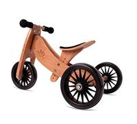 Kinderfeets Tiny Tot Plus wooden balance bike and trike - Bamboo brown