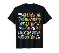 Kindergarten Alphabet Cute Animal ABCs A-Z Learning T-Shirt