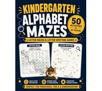 Kindergarten Alphabet Labyrinths: Alphabet Mazes and Letter Spotting Games for Kids Ages 4-6 | Fun Visual Recognition Activities to Support Early Reading Readiness