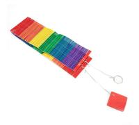 Kindergarten and Home Wooden Decorative Pendant with Twisted Design Featuring For Rainbow Wind Chime for Indoor Use