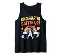 Kindergarten Batter Up Back to School Baseball Kids Apparel Tank Top