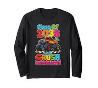 Kindergarten Class of 2038 Let's Crush It First Day Gift Long Sleeve T-Shirt