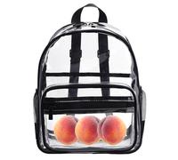 Kindergarten Clear Back Pack - Transparent PVC School Satchel, Large-Capacity See-Through Rucksack | Durable Pupil Organizer, Water-Resistant Study Carrier, Youth Travel Compartment, Student Lesson