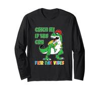 Kindergarten Field Day Vibes Cute T-rex Dinosaur Lovers Long Sleeve T-Shirt