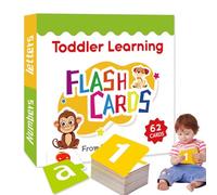 Kindergarten Flash Cards, Number Cards | Set of 60 Alphabet - Intellectual Enlightenment Toys, Double-Sided Alphabet Flash Cards for School