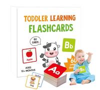 Kindergarten Flash Cards, Number Cards | Set of 60 Educational Cards - Double-sided Include Letters, Colours, Shapes and Numbers for Early Education