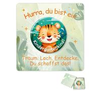 Kindergarten Gift Button "Tiger" - Suitable for the First Day of Nursery, as a Gift Nursery Start for Filling the Nursery Backpack.
