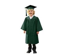 Kindergarten Graduation Gown Cap Tassel Set 2025 for Preschool Nursery Primary School Graduation Stole Gown Set Dark Green 4-5 Years Unisex Little Kid