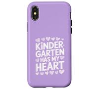 Kindergarten Has My Heart Cute Teacher Appreciation Case for iPhone X/XS