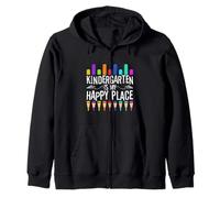 Kindergarten is my happy place Zip Hoodie