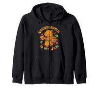 Kindergarten Is My Jam Cute Back to School Teacher Zip Hoodie