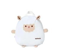 Kindergarten Kids School Backpack Cute Little Lamb Children'S Lightweight Canvas Bag Baby Large Capacity Backpack For Ages 3 7 (White One Size)