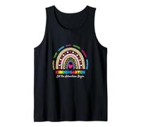 Kindergarten Let The Adventure Begin Rainbow kindie Teacher Tank Top