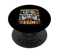 Kindergarten Level Begins - Pixel Gamer Start Adventure PopSockets Adhesive PopGrip