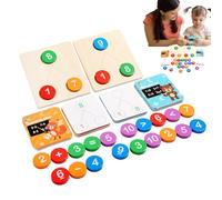 Kindergarten Math Games - Wooden Addition and Subtraction Toy Set, Interactive Number Counting Activity, Engaging Learning Tool, Educational Motor Skill Development | Fun Hands-On Learning Experience