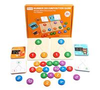 Kindergarten Math Games - Wooden Addition Subtraction Learning Activities With Number Decomposition Cards | Educational Counting Toy For Boys Girls Classroom Homeschool | Motor Skill Training
