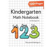 Kindergarten Math Notebook for kids ages 3-6: Graph paper for elementary kids - 1/2 Inch Squares Graph Paper Math Composition Notebook for Kids