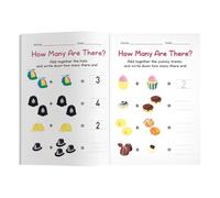 Kindergarten Math Workbook - 64 Pages Educational Interactive Fun Workbook,Kids Counting Toys,for Classroom Playroom Activity Center Preschool Travel Home Play Birthday Party