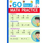 Kindergarten Math Workbook Ages 4-8 & 1-2 Grade: 60 Days of Math | Addition & Subtraction & more (Math Ninjas - Children Math Essentials)