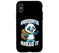 Kindergarten Nailed It Funny Happy Panda Boy Graduation Case for iPhone X/XS