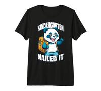 Kindergarten Nailed It Funny Happy Panda Boy Graduation Premium T-Shirt