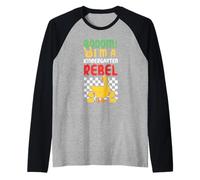 Kindergarten Rebel Duck First Day of Kindergarten Raglan Baseball Tee