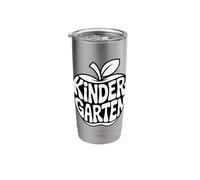 Kindergarten Retro Apple First Day Teacher Stainless Steel Insulated Tumbler