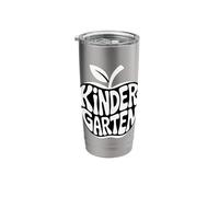 Kindergarten Retro Apple First Day Teacher Stainless Steel Insulated Tumbler