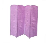 Kindergarten Room Divider,Fully Woven Short Partition Privacy Screen,Dressing Room Temporary Room Separator,for Study Kitchen Bedroom(Color 3,150x40cm-4 panels)