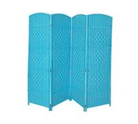 Kindergarten Room Divider,Fully Woven Short Partition Privacy Screen,Dressing Room Temporary Room Separator,for Study Kitchen Bedroom(Color 4,150x40cm-4 panels)
