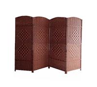 Kindergarten Room Divider,Fully Woven Short Partition Privacy Screen,Dressing Room Temporary Room Separator,for Study Kitchen Bedroom(Color 7,120x40cm-4 panels)