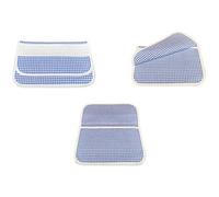 Kindergarten Sachet Yarn Dyed with AIDA Canvas to Embroider the Name - Blue