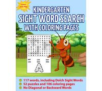 Kindergarten Sight Word Search: with Coloring Pages