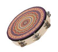Kindergarten Tambourine, Tambourine Drum for Kids - 8 Inch Wooden Hand Drum for Kids,Relaxation Musical Instrument for Mind and Body, Suitable for
