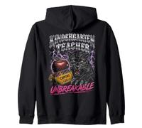 Kindergarten Teacher Unbreakable jaguar leopard 90s Bootleg Zip Hoodie