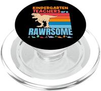 Kindergarten Teachers are Awesome Kindergarten Dinosaur PopSockets PopGrip for MagSafe