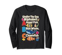 Kindergarten Under The Sea Alphabet Whale Clownfish Long Sleeve T-Shirt