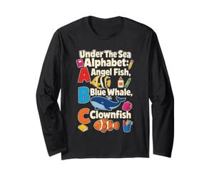 Kindergarten Under The Sea Alphabet Whale Clownfish Long Sleeve T-Shirt