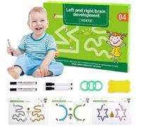 Kindergarten Workbook Set Handwriting Practice Reusable Scribble Copybook with Smooth Edges Ring Binder Portable Handwriting Workbook for Preschools for Kid Ageing Above 6 (Set 2)