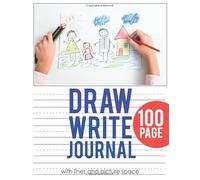 kindergarten writing paper with lines and picture space: book of writing and drawing paper Blank Dotted Midline Journal writing paper with lines handwriting practice