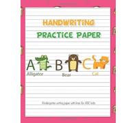 Kindergarten writing paper with lines for ABC kids: Writing Paper for kids with Dotted Lined 8.5 x 11 Handwriting Paper Vol.36