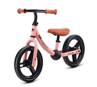 Kinderkraft 2WAY Next Balance Bike, Kids First Bicycle, No Pedals, 12 inches Wheels, with Ajustable Seat, Accessories, Bag, Bell, for Toddlers, from 2 Years Old to 35 kg, Pink