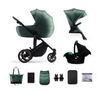 Kinderkraft 3-in-1 Mink Pro Prime 2 Travel System with Car Seat - Dark Green