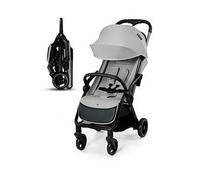Kinderkraft APINO, Lightweight Stroller up to 24 kg, auto-Folding Pushchair, Compact fold, 360° Swivel Wheels, Adjustable backrest and footrest, Large Canopy with Ventilation, 0-4 Years, Grey