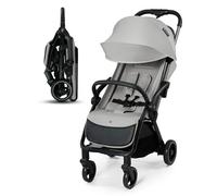 Kinderkraft APINO, Lightweight Stroller up to 24 kg, auto-Folding Pushchair, Compact fold, 360° Swivel Wheels, Adjustable backrest and footrest, Large Canopy with Ventilation, 0-4 Years, Grey