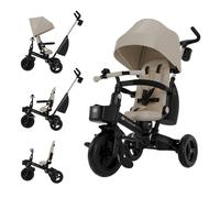Kinderkraft AVEO 2 Plus Tricycle Stroller with Parent Handle 9 Months to 5 Years in Beige Kinderkraft Beige